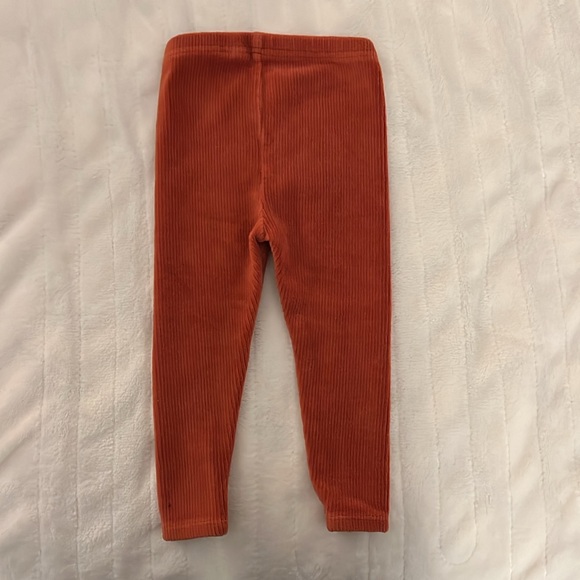 Janie & Jack Burnt Orange Corduroy Leggings 18-24 Months - Picture 3 of 3